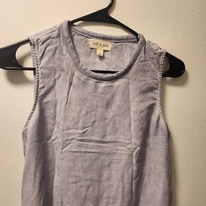 Cloth & Stone Light Blue Long Sleeveless Top - Could Be Dress Also